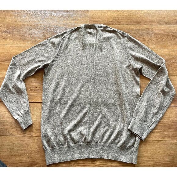 Crewneck Sweater with Long Sleeves and Ribbed Cuffs Linen Silk Men’s SZ Small - Picture 2 of 7